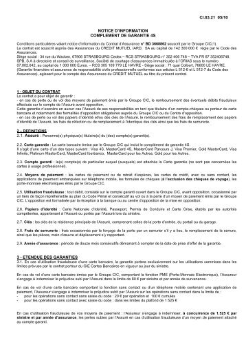 ci.03.21 05/10 notice d'information complement de garantie 4s 3 - CIC