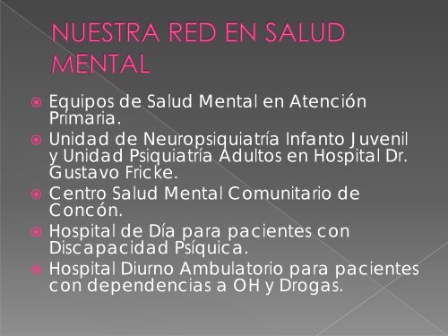 redes y programas de atenciÃ³n en salud mental - SEREMI de Salud ...