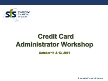 Agency Credit Card Administrator Workshop presentation