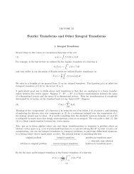 Lecture 23: Fourier Transforms and Other Integral Transforms