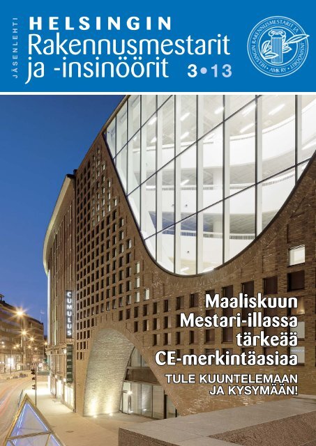 Yhdistyksen jÃ¤senlehti 3/13, PDF tiedosto - Helsingin ...