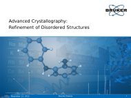 Advanced Crystallography: Refinement of Disordered ... - Bruker
