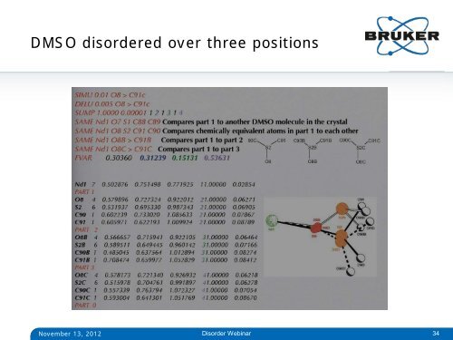 Advanced Crystallography: Refinement of Disordered ... - Bruker