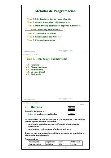 Tema 4. Herencia y Polimorfismo - CTR