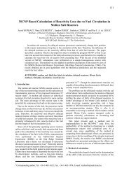 MCNP Based Calculation of Reactivity Loss due to Fuel Circulation in