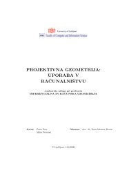 PROJEKTIVNA GEOMETRIJA: UPORABA V RAËCUNALNIÅ TVU