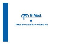 TriMed Bioretec Bioabsorbable Pin - Ortho Providers