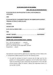 in the high court of the gambia in the matter of an application to ...