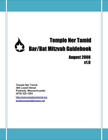 Bar/Bat Mitzvah Guide - Temple Ner Tamid