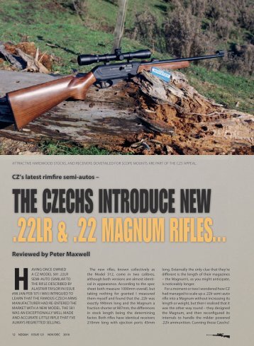 reviewed by Peter Maxwell cZ's latest rimfire semi-autos â