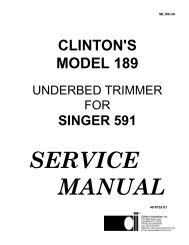 clinton's model 189 - Superior Sewing Machine and Supply Corp.
