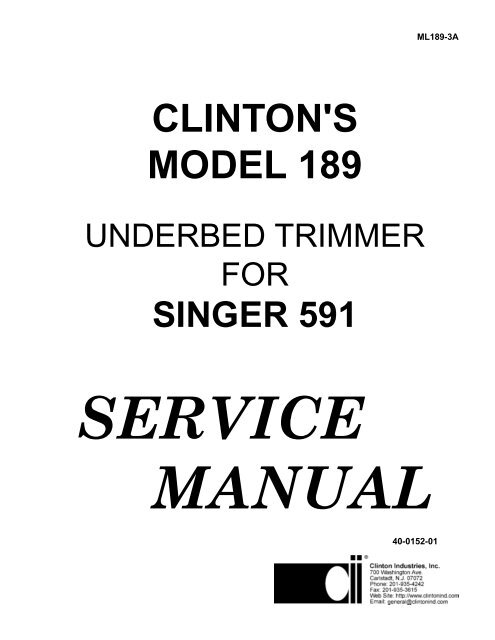 clinton's model 189 - Superior Sewing Machine and Supply Corp.
