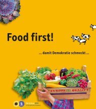 Food first! … damit Demokratie schmeckt - Heide Rühle