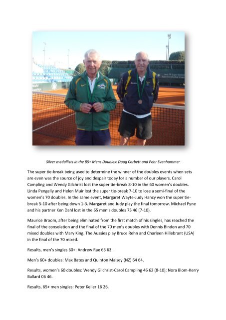 day six individual championships umag 2012 - Tennis Seniors ...
