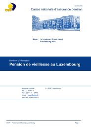 Pension de vieillesse au Luxembourg - CNAP
