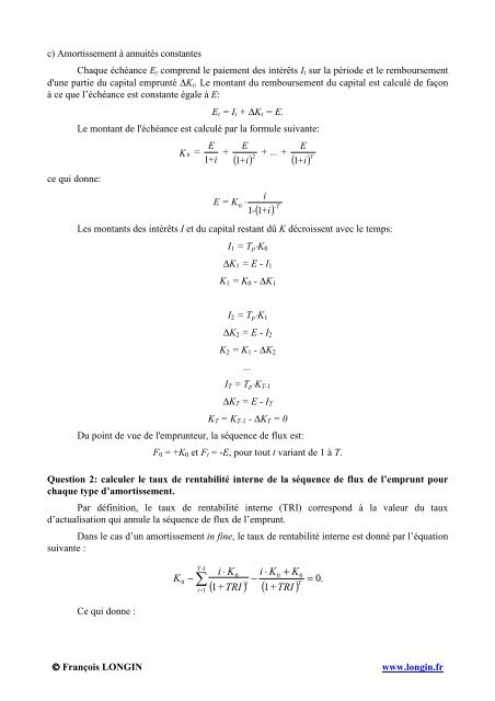 Correction de l'exercice 2 de l'assistanat prÃ©-quiz final du cours ...