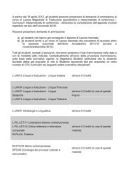 Regolamento ammissione CdLM ICx - Iulm