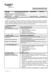 job description/duty statement - West Australian Symphony Orchestra