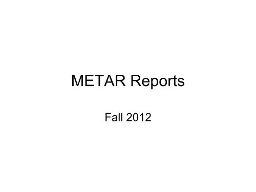 METAR reports (pdf format)