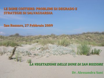 LA VEGETAZIONE DELLE DUNE DI SAN ROSSORE Dr ...