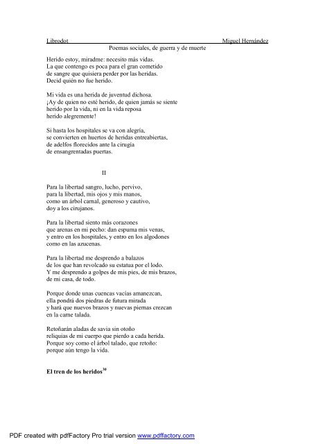 Poemas Sociales De Guerra Y De Muerte - Folklore Tradiciones