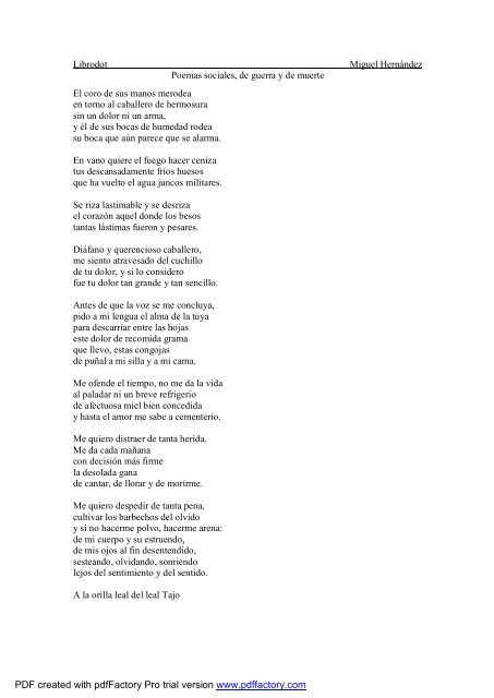 Poemas Sociales De Guerra Y De Muerte - Folklore Tradiciones