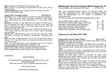 Mitteilungen der Innerschwyzer Meteorologen No. 51