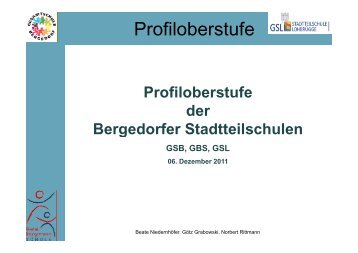 Profiloberstufe der Bergedorfer Gesamtschulen/Stadtteilschulen (12 ...