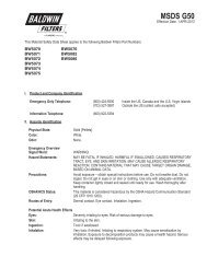 MSDS G50 - Baldwin Filters