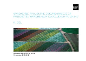 Spremembe projektne dokumentacije za pridobitev ... - ZAPS