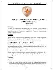 new mexico corrections department strategic plan 2010-2011