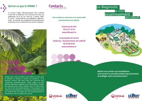 Contacts assainissement - Veolia Eau Réunion