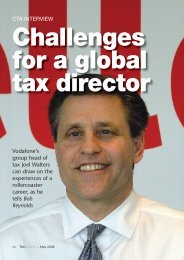 CTA INTERVIEW Vodafone's group head of tax Joel Walters can ...