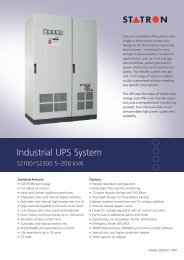 DOWNLOAD DATASHEET S2100 S2300 Industrial UPS - Statron