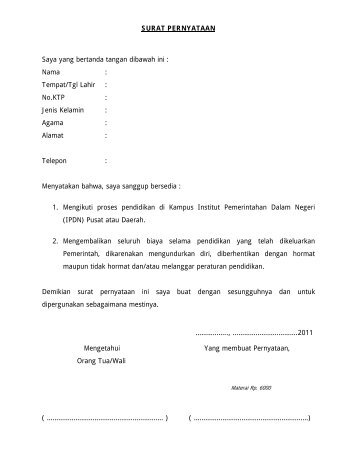 Surat Pernyataan.pdf - Pemerintah Kabupaten Samosir