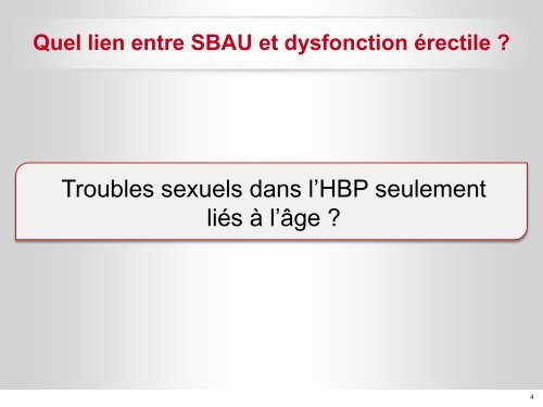 Dysfonction Ã©rectile et hypertrophie bÃ©gnine de prostate - FF3S