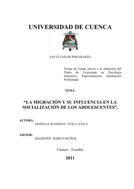 La Migración y su Influencia en la Socialización de los Adolescentes