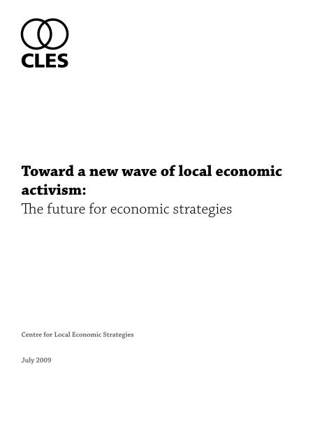 Toward a new wave of local economic activism: - CLES