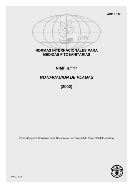 NIMF n.Â° 17 NOTIFICACIÃN DE PLAGAS (2002) - Senasa