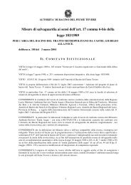 Delibera n. 105 del 3 marzo 2004 - AutoritÃ  di Bacino del fiume Tevere