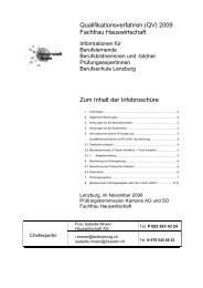 Qualifikationsverfahren (QV) 2009 Fachfrau Hauswirtschaft Zum ...