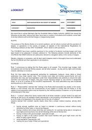 Safe Navigation in the Vicinity of Barges - Shipowners