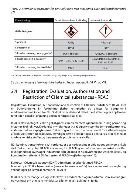 Regulering af allergifremkaldende og hudirriterende kemiske stoffer ...