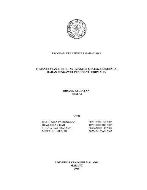 PDF: PKM-AI-10-UM-Ratih-Pemanfaatan Lengkuas Sebagai