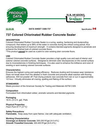 737 Colored Chlorinated Rubber Concrete Sealer - Brock White