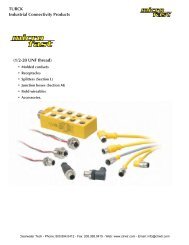 TURCK Microfast Connectors Cordsets - T. J. Snow