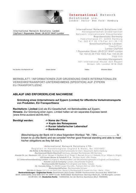 International Network Solutions Ltd