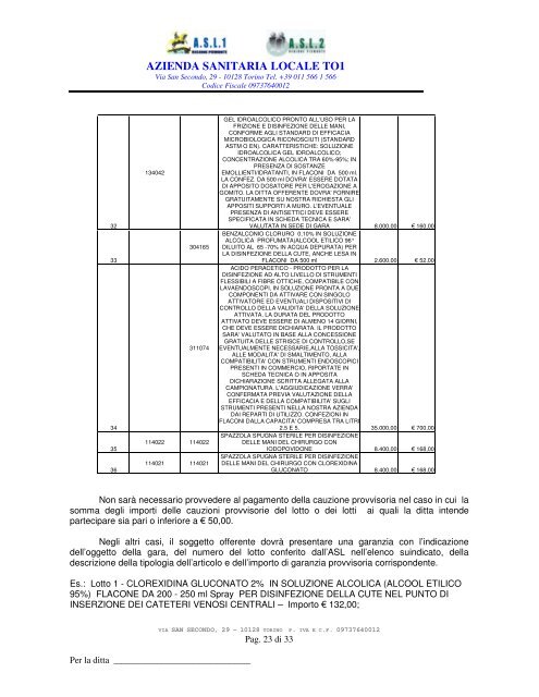 AZIENDA SANITARIA LOCALE TO1 - ASL TO 1