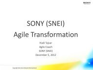 Agile Transformation at Sony - Rally Software