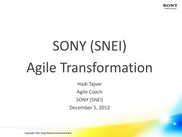 Agile Transformation at Sony - Rally Software